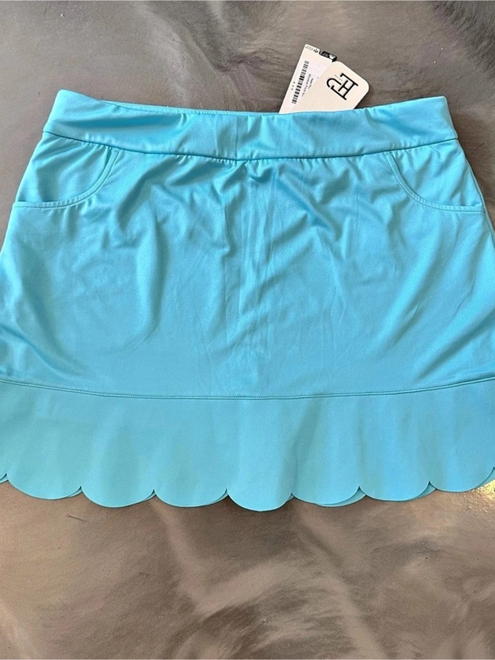 EP New York Women's Scalloped Golf Skirt in Blue Size Large NWT